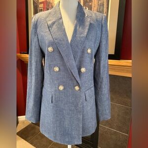 Women's loft Blue Double-Breasted Blazer